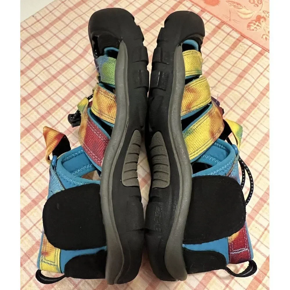 Keen‎ Rainbow Tie Dye Sandals Kids Youth Sz 4 Water Shoes Newport GUC